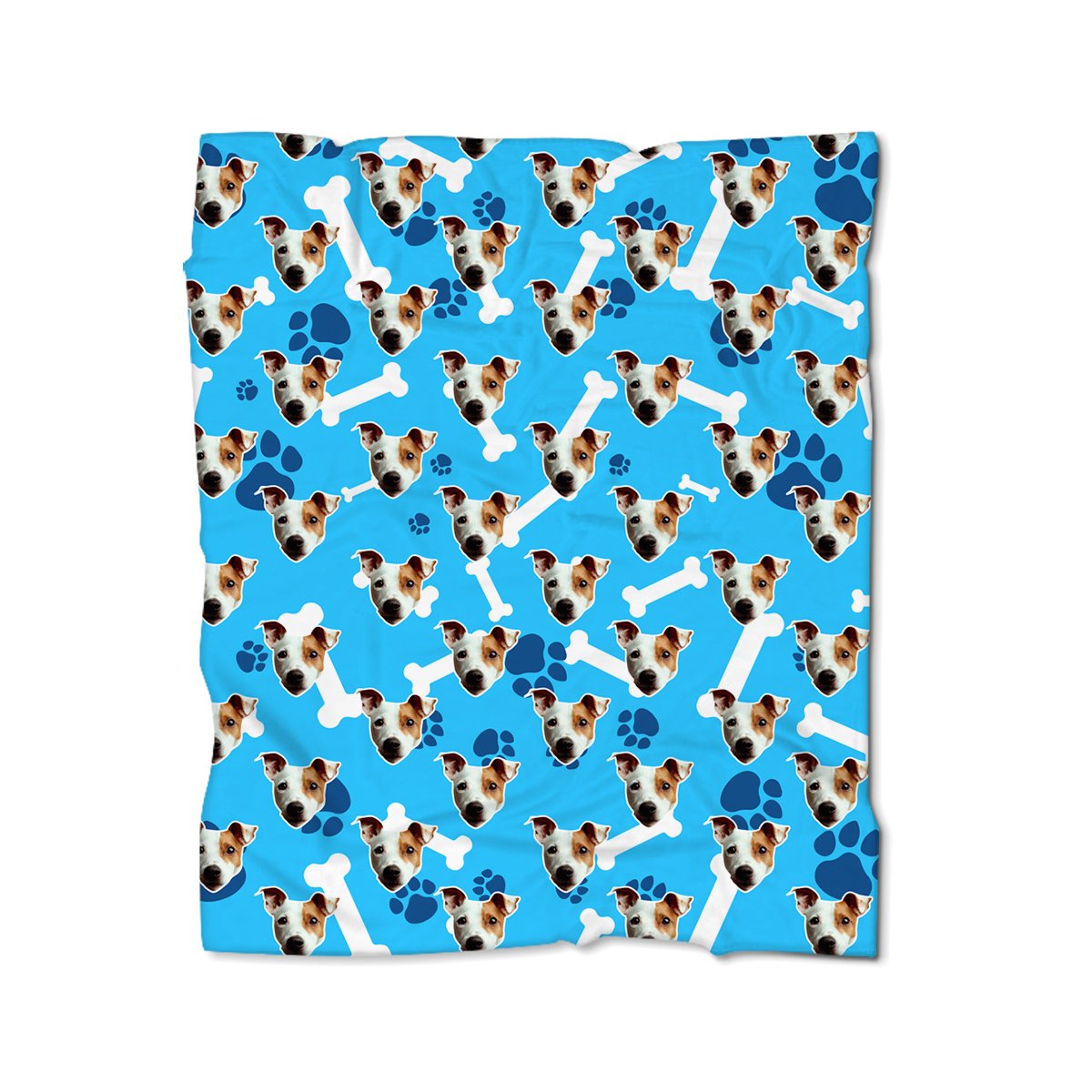 Puppy Love Blanket - Blue