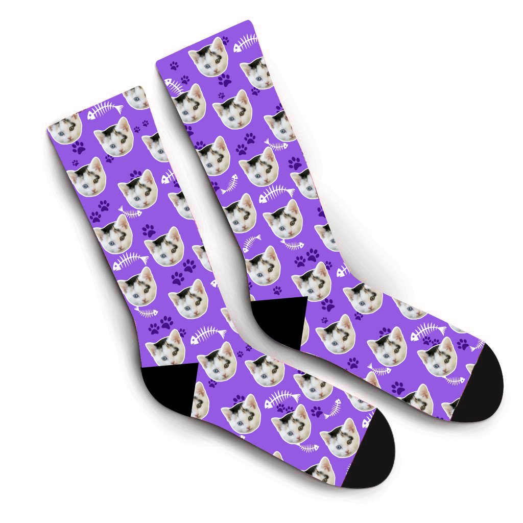Custom Kitty Socks – Purple
