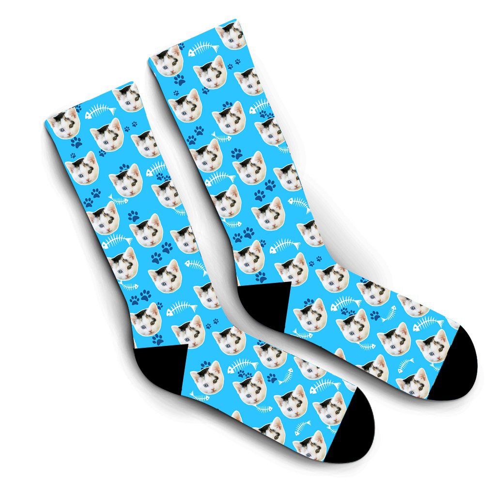 Custom Kitty Socks – Blue